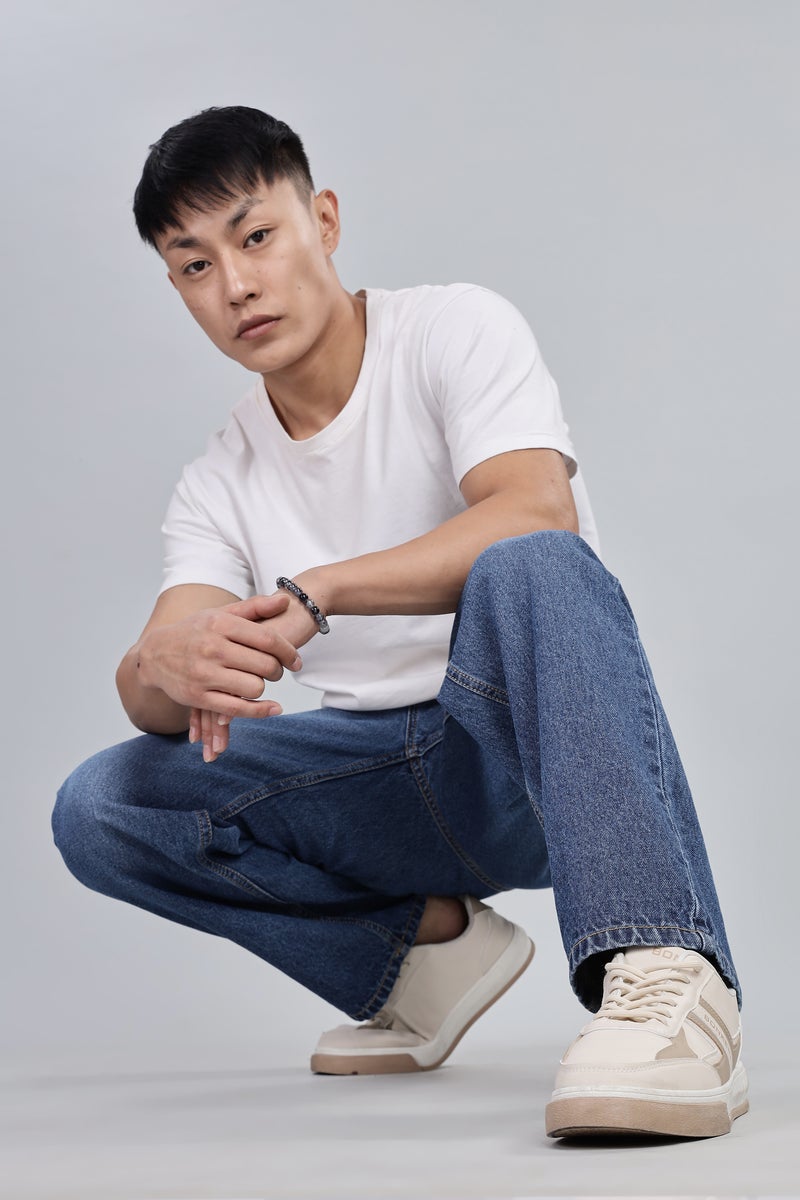 inkd جينز الرجال الكلاسيكي المسترخي – متوسط الارتفاع | 100٪ قطن | 5 جيوب | جينز واسع للرجل - Image 3